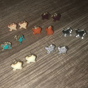 Bundle of Texas stud earrings!!